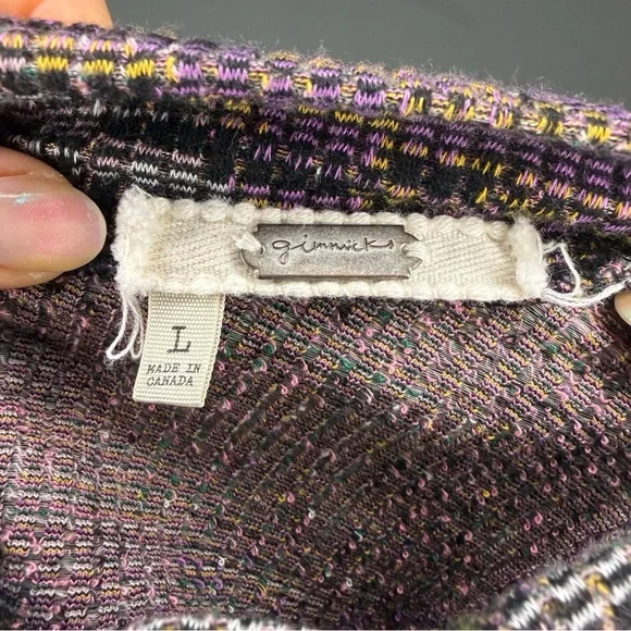 Buckle Gimmicks NWOT Printed Mock Neck Top, Size L - Picture 8 of 10